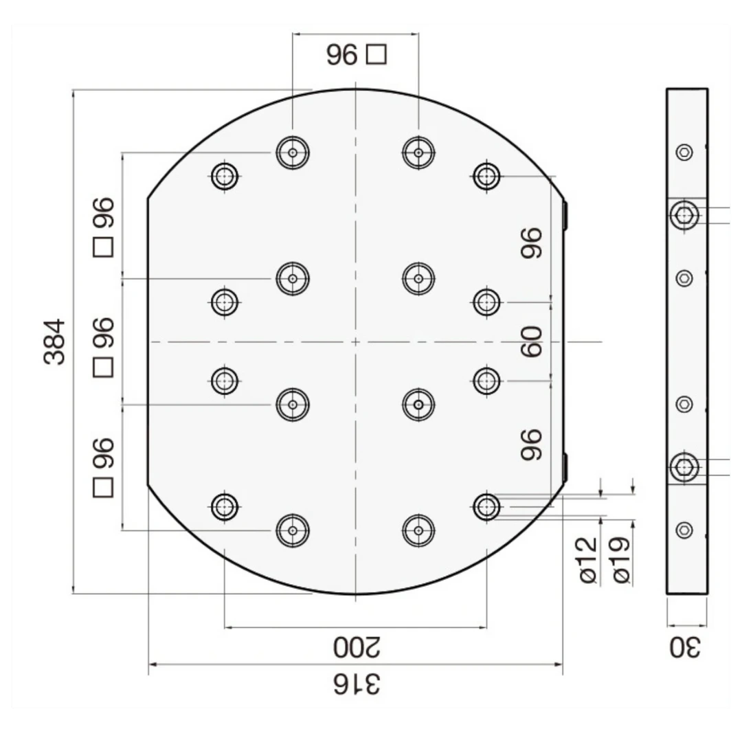 PN-F500 Round Multiple Plate Zero Clamp - Görsel 3