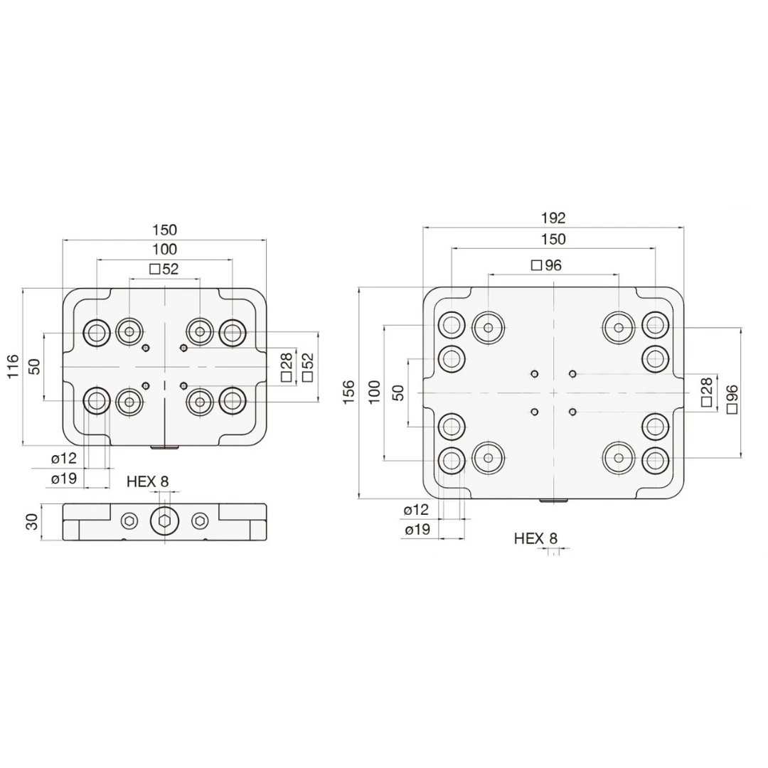 PL-S250R Zero Positioning Rectangular Master Plate - Görsel 2